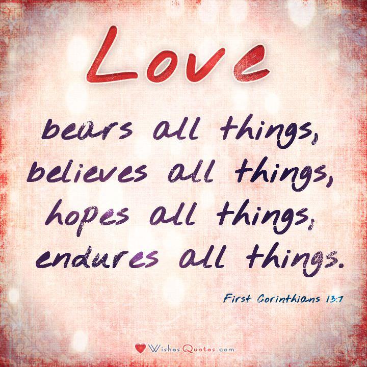 First Corinthians  Love Bears All Things Believes All Things Hopes