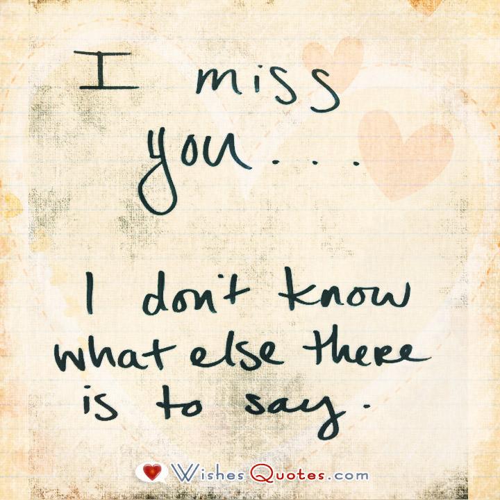 Miss you message to a person 160 Cute