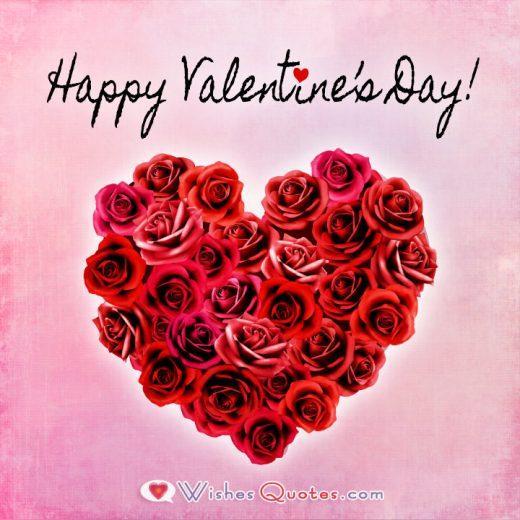 Happy Valentines Roses Heart